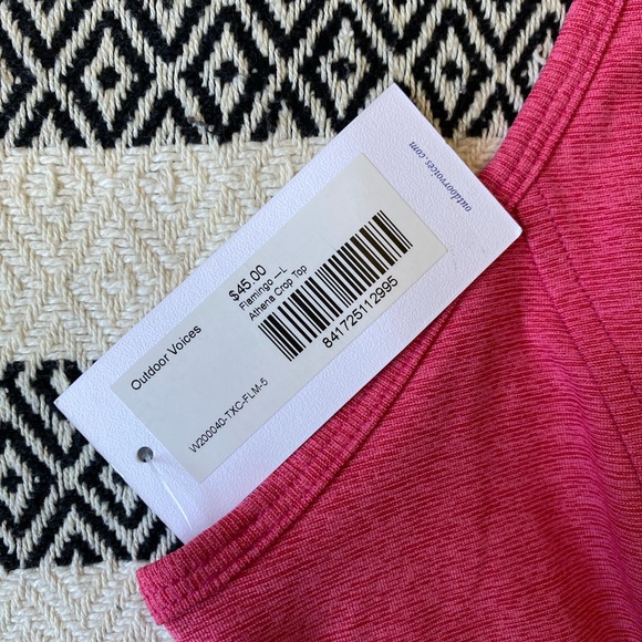 NWT Outdoor Voices x Bev Atheta Crop Top Flamingo Pink - large - Picture 7 of 11